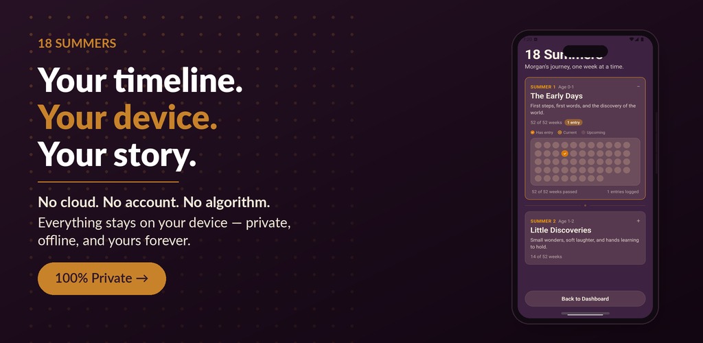 Your timeline, your device, your story — 18 Summers™