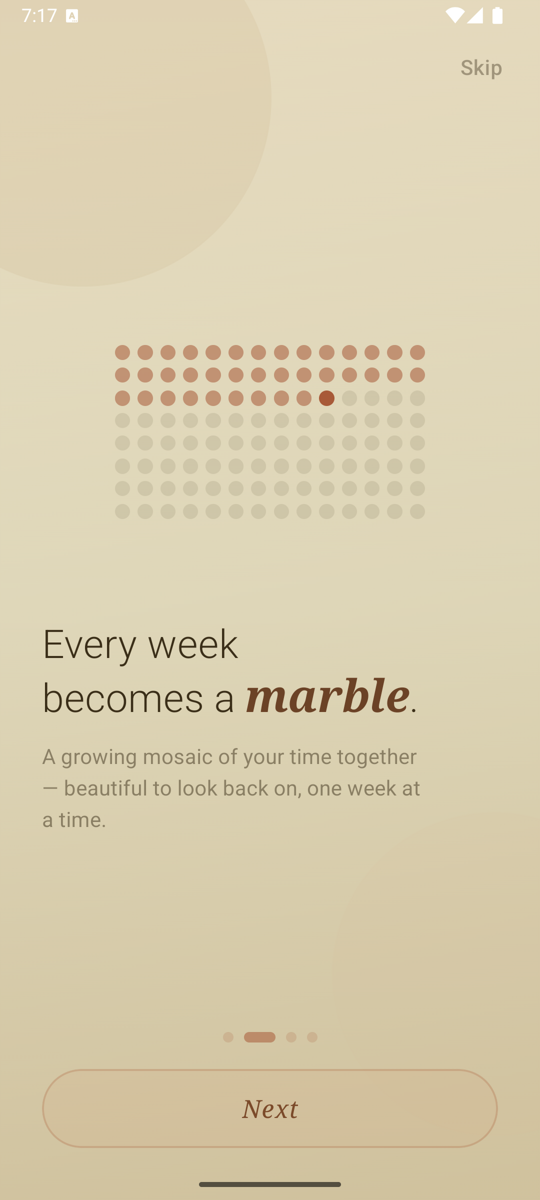 Marble grid visualization in 18 Summers™